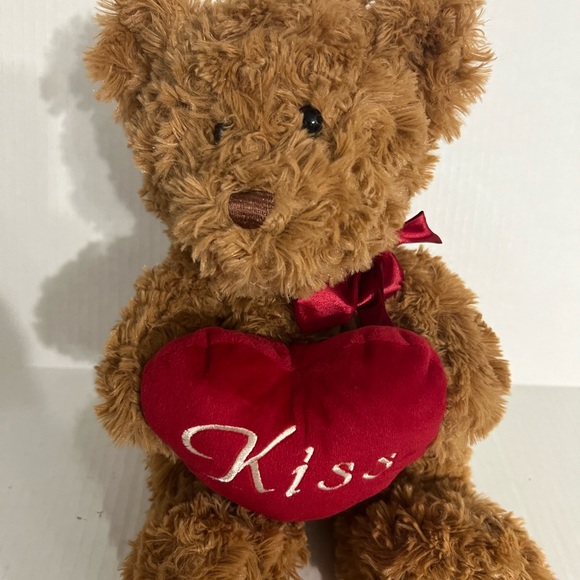 Hug Fun Brown Teddy Bear with Red Heart - Picture 2 of 7